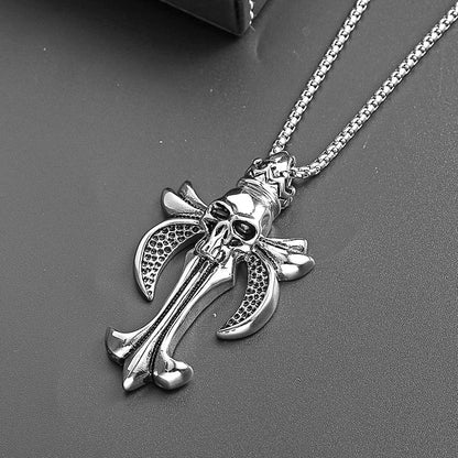 Ethereal Skull Serenity - The Nevermore Titanium Steel Pendant