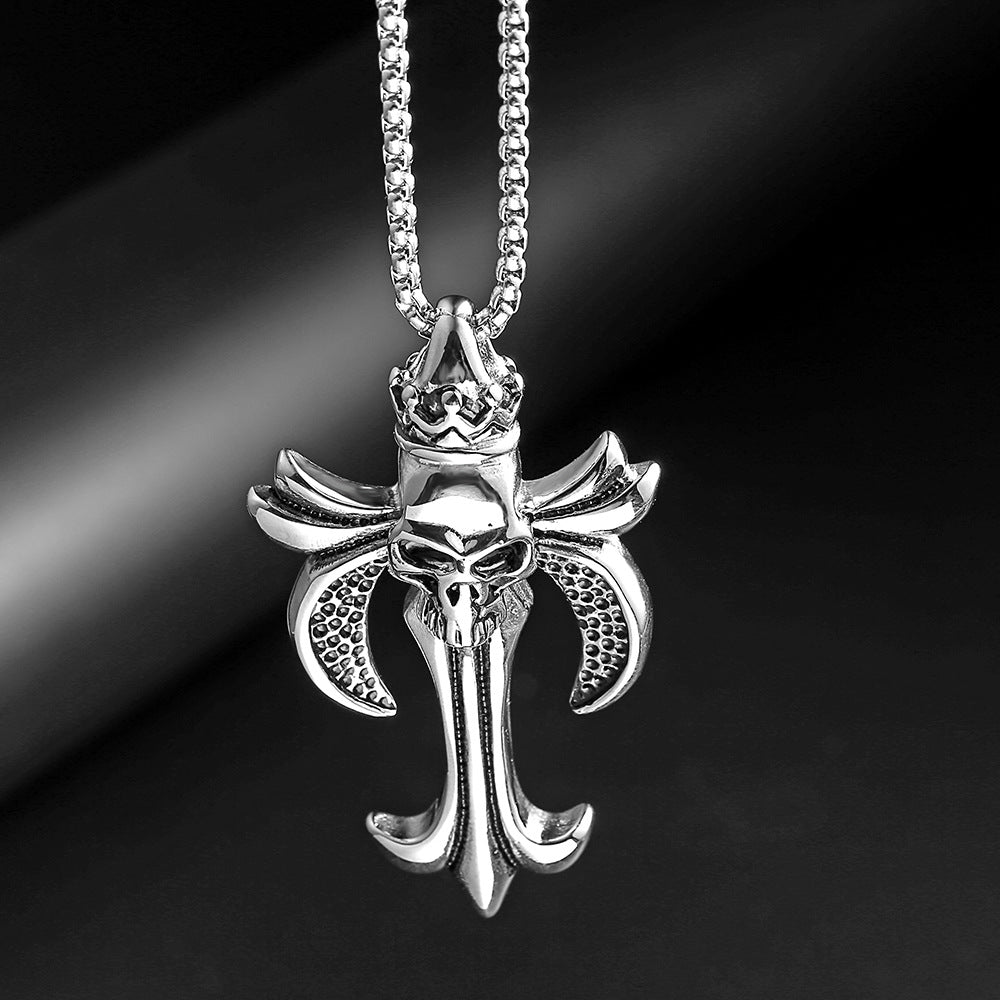 Ethereal Skull Serenity - The Nevermore Titanium Steel Pendant