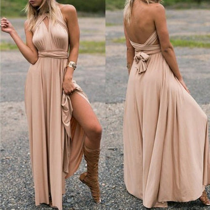 Women's Sexy Long Party Dress Club Floor-Length Summer Backless Bandage Maxi Dress Multiway Bridesmaids Boho Women Dress Vestidos
