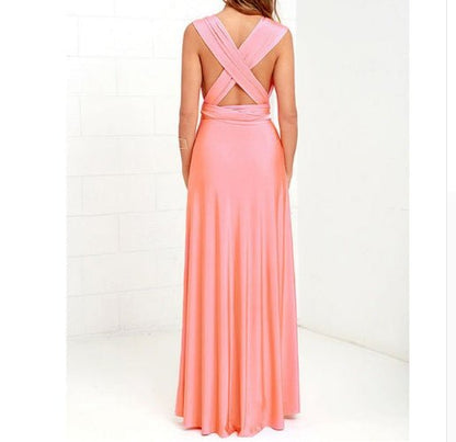 Women's Sexy Long Party Dress Club Floor-Length Summer Backless Bandage Maxi Dress Multiway Bridesmaids Boho Women Dress Vestidos