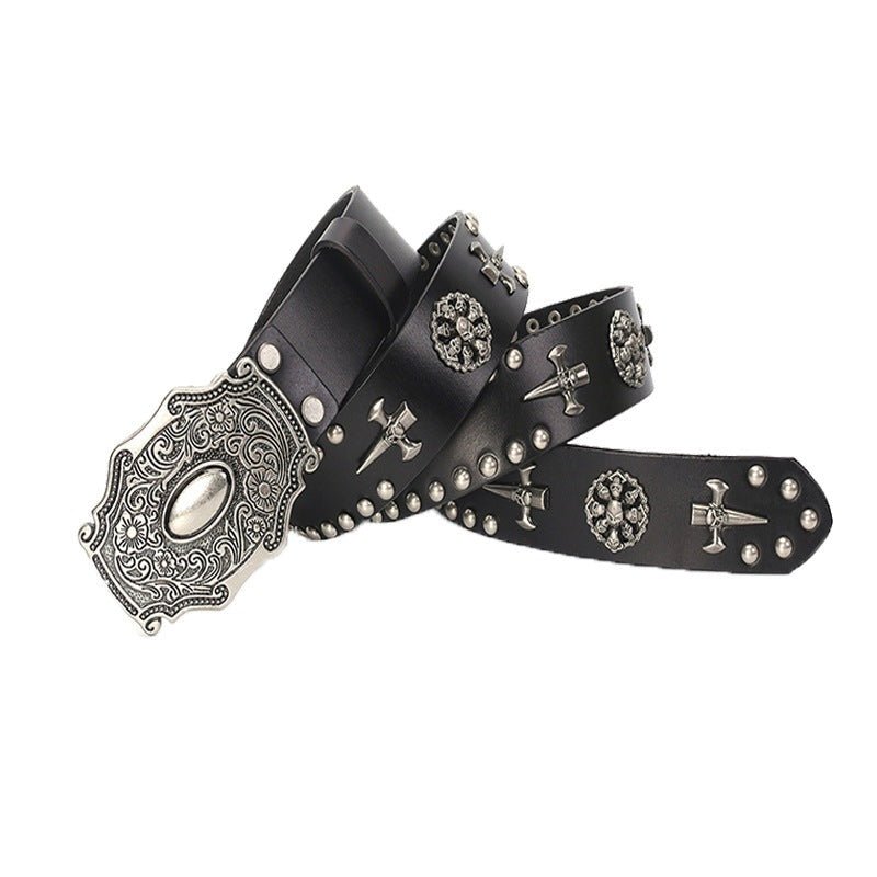 Euphoria Soulthorn – Gothic Leather Belt by The Nevermore – Unique by Nevermore Lifestyle & Tech | 105cm Black