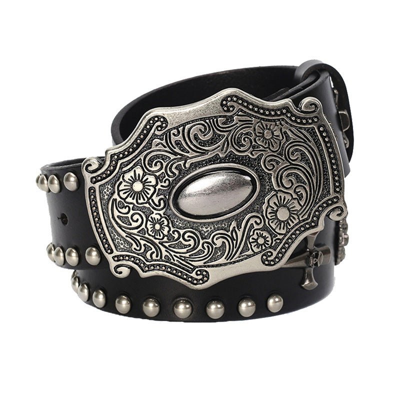 Euphoria Soulthorn – Gothic Leather Belt by The Nevermore – Unique by Nevermore Lifestyle & Tech | 105cm Black