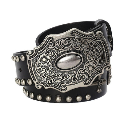 Euphoria Soulthorn – Gothic Leather Belt by The Nevermore – Unique by Nevermore Lifestyle & Tech | 105cm Black