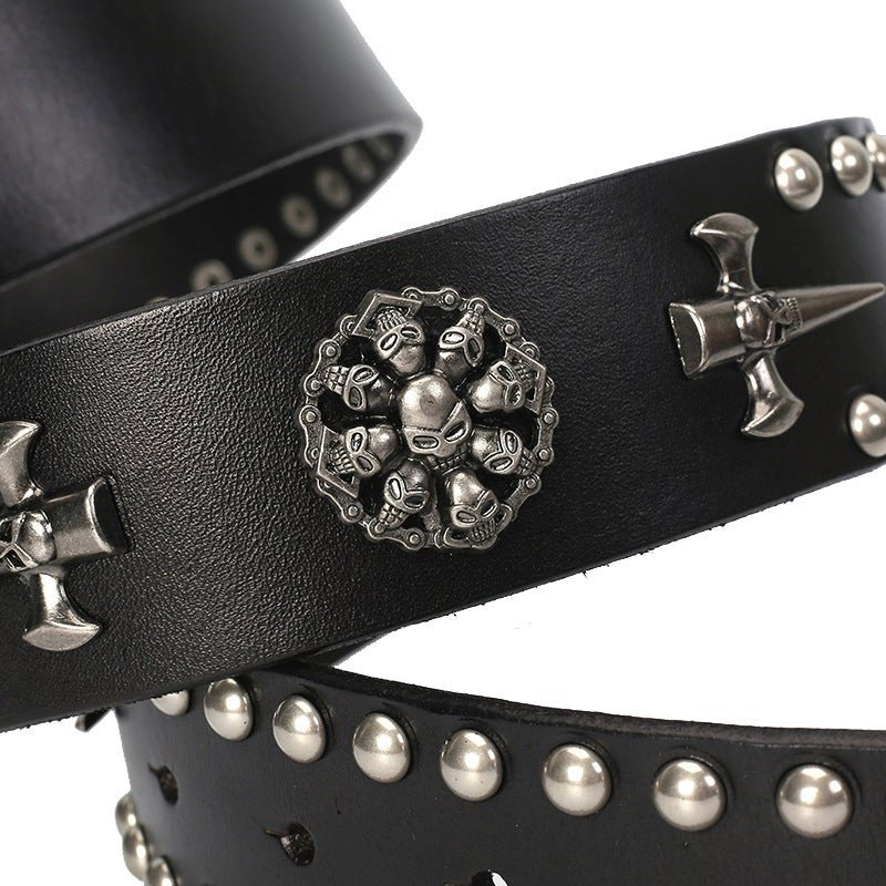 Euphoria Soulthorn – Gothic Leather Belt by The Nevermore – Unique by Nevermore Lifestyle & Tech | 105cm Black