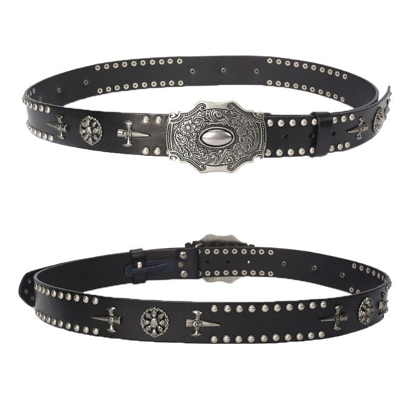 Euphoria Soulthorn – Gothic Leather Belt by The Nevermore – Unique by Nevermore Lifestyle & Tech | 105cm Black