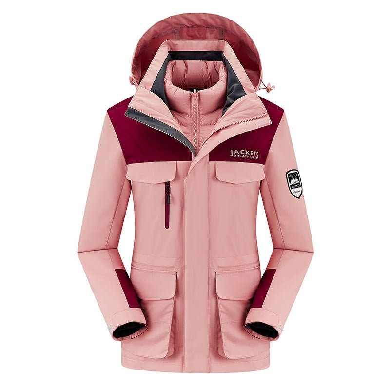 EverVogue - Outdoor Jacket by The Nevermore – Unique Outdoor Jackets by Nevermore Lifestyle & Tech | 2XL Coral Pink Women`s
