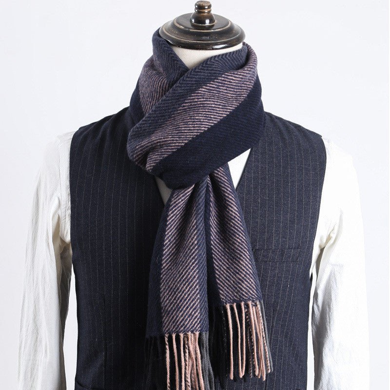 Executive Elegance - The Nevermore Business cashmere scarf – Unique Accessories by Nevermore Lifestyle & Tech | Blue grey twill