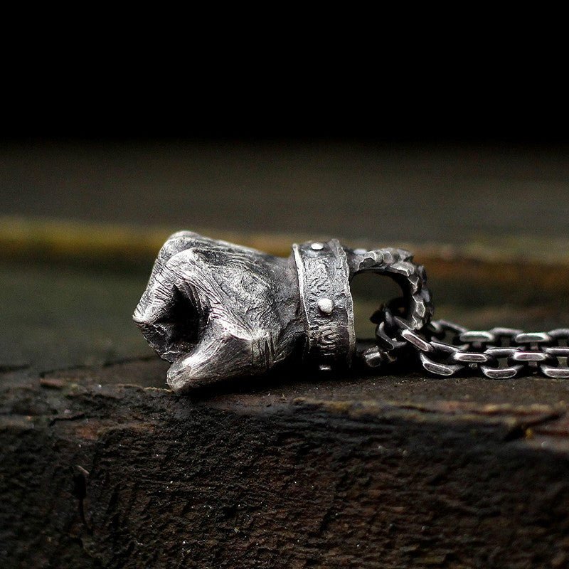 Fearless Fist Gothic Pendant Necklace by The Nevermore