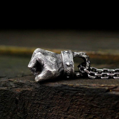 Fearless Fist Gothic Pendant Necklace by The Nevermore