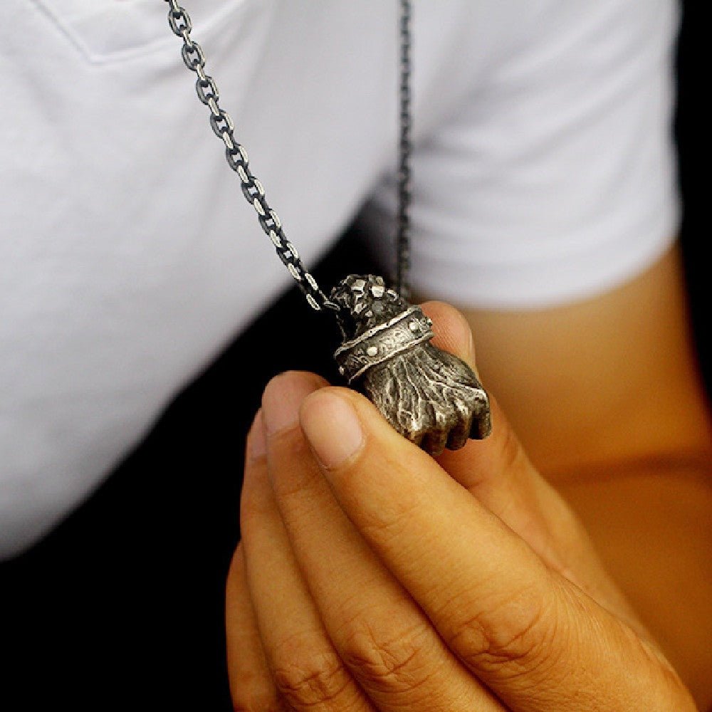 Fearless Fist Gothic Pendant Necklace by The Nevermore