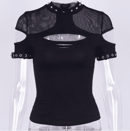 Female Predator - The Nevermore Gothic Tank Top T-Shirt for Women – Unique Gothic Fashion for Women by Nevermore Lifestyle & Tech | L black