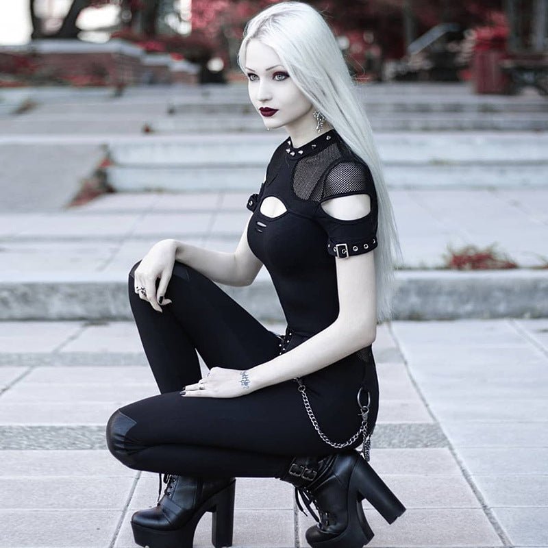 Female Predator - The Nevermore Gothic Tank Top T-Shirt for Women – Unique Gothic Fashion for Women by Nevermore Lifestyle & Tech | L black