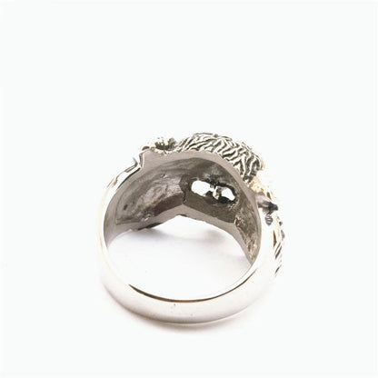 Fenrir Shadowflame Wolf Head - The Nevermore Gothic Norse Ring Stainless Steel – Unique Gothic Jewelry by Nevermore Lifestyle & Tech | 10number