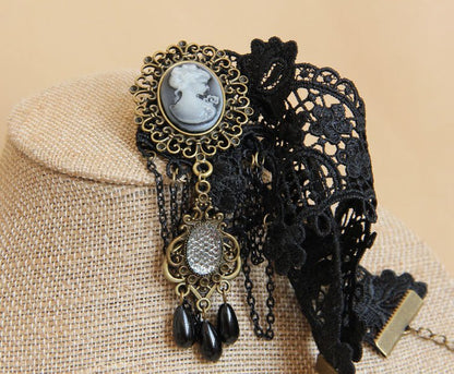 FestiveChic Elegant Prom Lace - The Nevermore Gothic Choker Necklace
