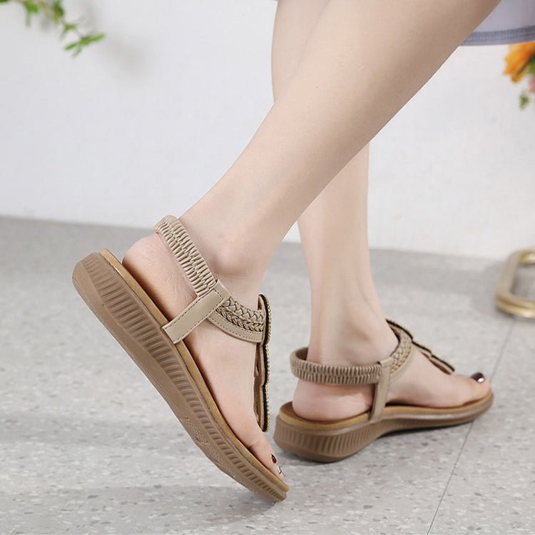 Fizzypop - Boho Weave Sandals by The Nevermore – Unique Boho Style by Nevermore Lifestyle & Tech | Size36 Apricot