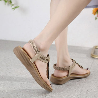 Fizzypop - Boho Weave Sandals by The Nevermore – Unique Boho Style by Nevermore Lifestyle & Tech | Size36 Apricot