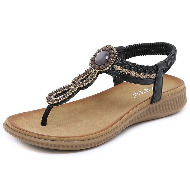 Fizzypop - Boho Weave Sandals by The Nevermore – Unique Boho Style by Nevermore Lifestyle & Tech | Size36 Black