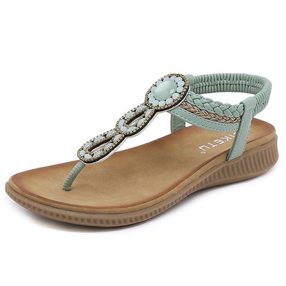 Fizzypop - Boho Weave Sandals by The Nevermore – Unique Boho Style by Nevermore Lifestyle & Tech | Size36 Green