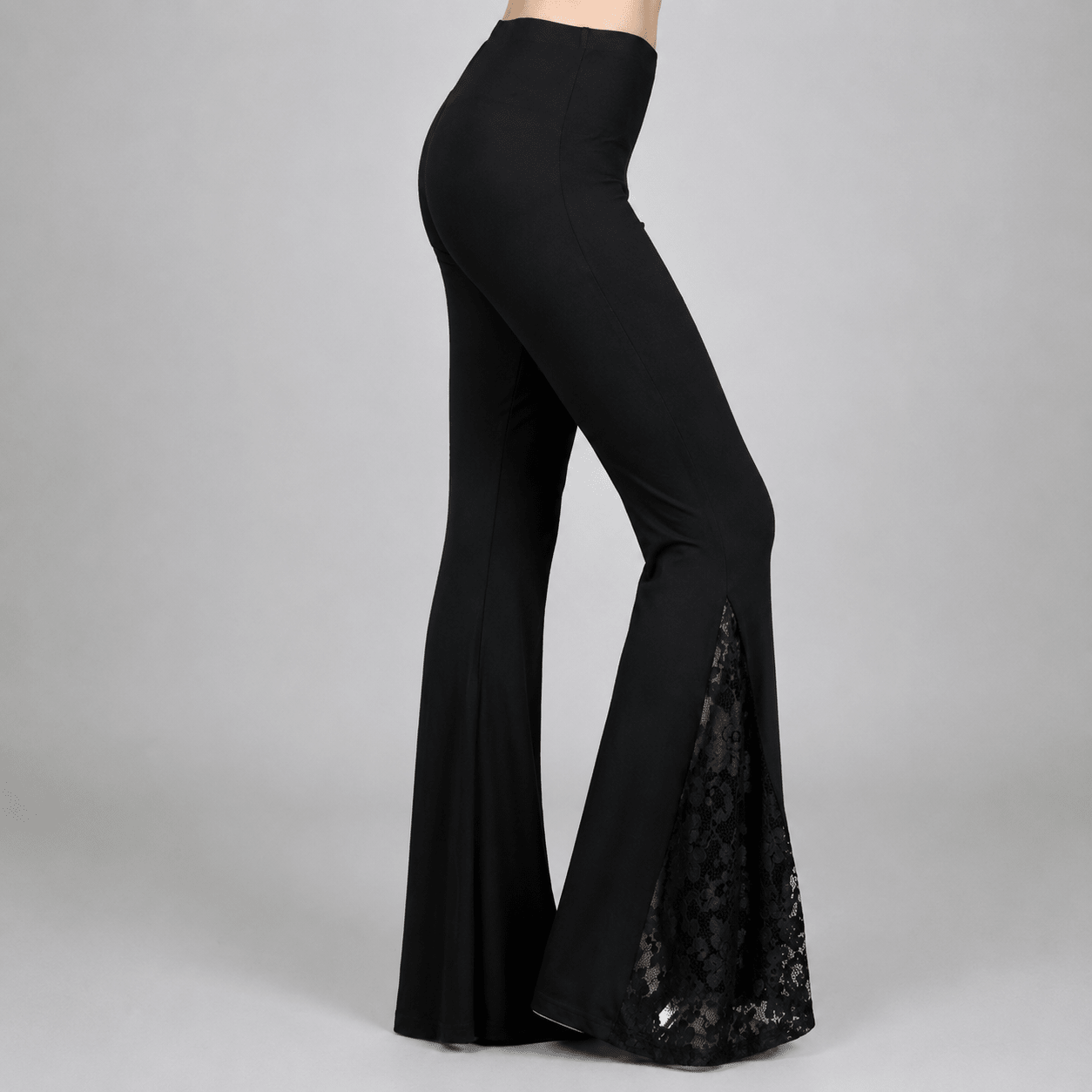 Flared Lace Pants - Midnight Veil by The Nevermore – Unique Gothic Fashion for Women by The Nevermore | 2XL