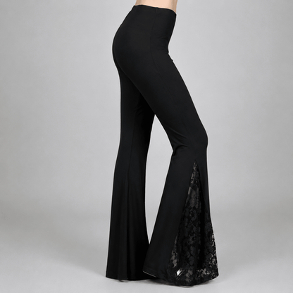 Flared Lace Pants - Midnight Veil by The Nevermore – Unique Gothic Fashion for Women by The Nevermore | 2XL