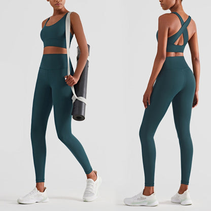 High-waist Buttocks Fitness Pants Beauty Back Yoga Bra