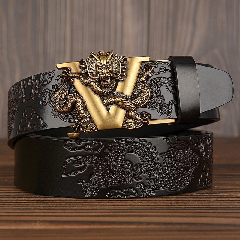 Flickerchomp - The Nevermore Gothic Men's leather belt – Unique Gothic Fashion for Men by Nevermore Lifestyle & Tech | 110cm Black