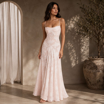 Floral Lace Maxi Dress - Blush Serenity by The Nevermore – Unique Dresses by The Nevermore | L Black