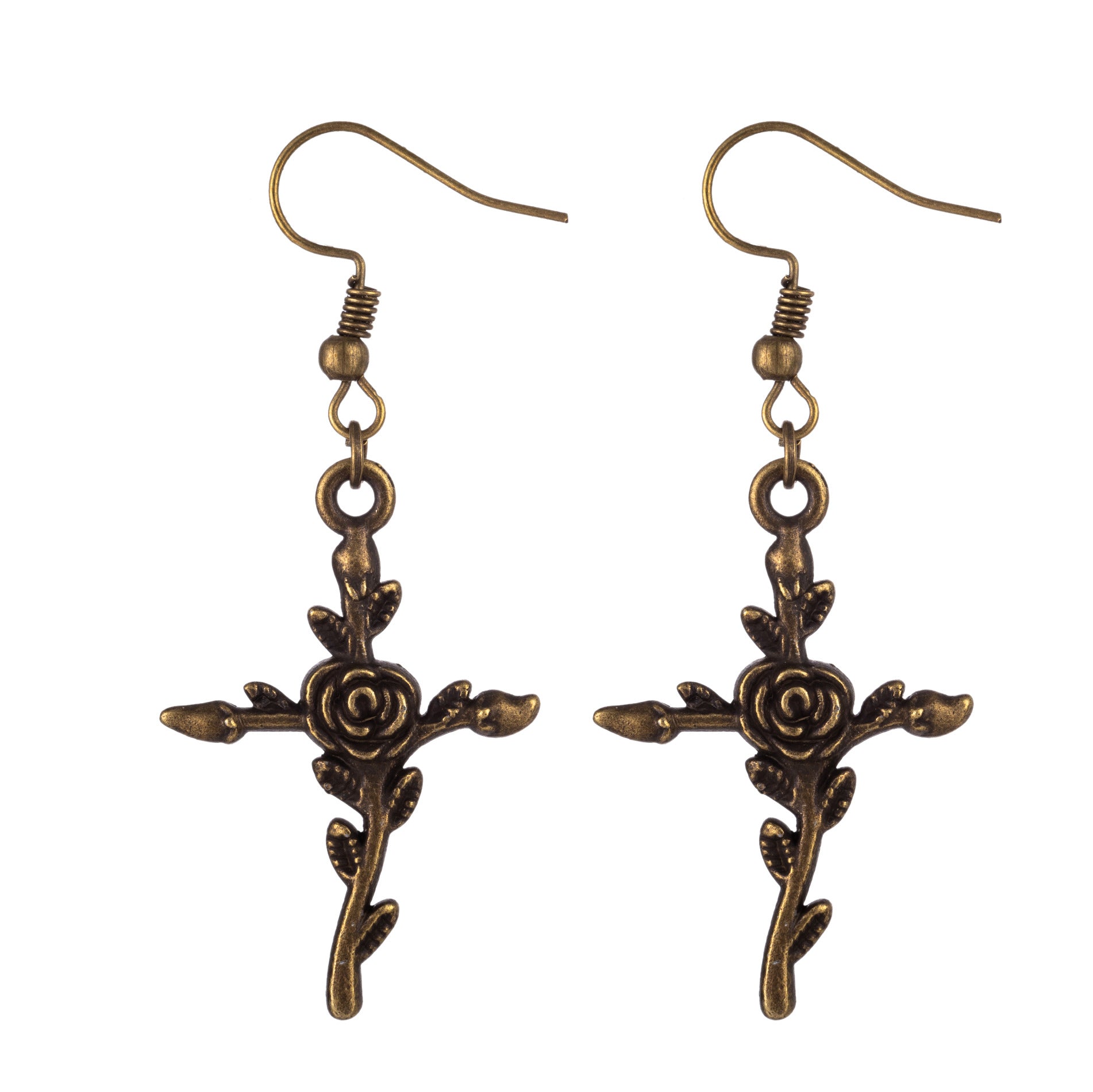 Florian - The Nevermore Earrings Rose in Cross – Unique Earrings by Nevermore Lifestyle & Tech |