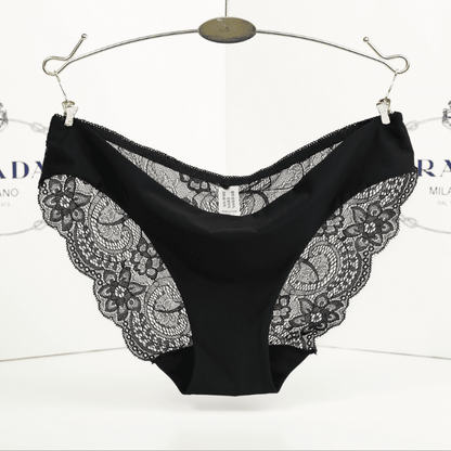 Flutterby Sparkle - The Nevermore Lingerie Sexy Mesh Lace Underwear low waist brief – Unique Underwear for Women by Nevermore Lifestyle & Tech | L black