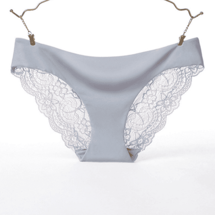Flutterby Sparkle - The Nevermore Lingerie Sexy Mesh Lace Underwear low waist brief – Unique Underwear for Women by Nevermore Lifestyle & Tech | L light gray