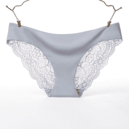 Flutterby Sparkle - The Nevermore Lingerie Sexy Mesh Lace Underwear low waist brief – Unique Underwear for Women by Nevermore Lifestyle & Tech | L light gray