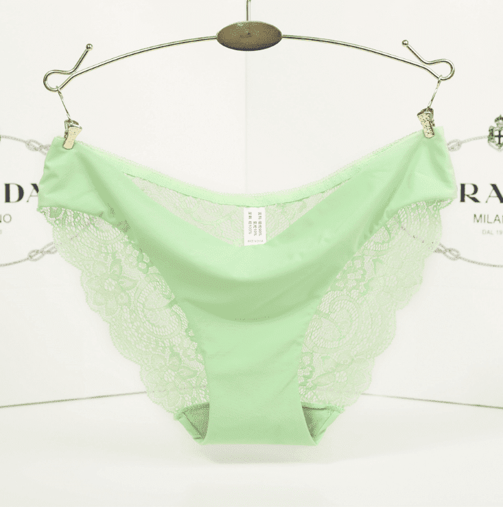 Flutterby Sparkle - The Nevermore Lingerie Sexy Mesh Lace Underwear low waist brief – Unique Underwear for Women by Nevermore Lifestyle & Tech | L light green