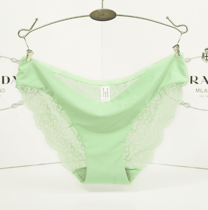 Flutterby Sparkle - The Nevermore Lingerie Sexy Mesh Lace Underwear low waist brief – Unique Underwear for Women by Nevermore Lifestyle & Tech | L light green