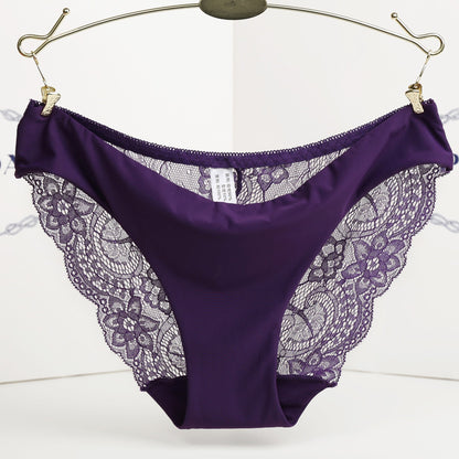 Flutterby Sparkle - The Nevermore Lingerie Sexy Mesh Lace Underwear low waist brief – Unique Underwear for Women by Nevermore Lifestyle & Tech | L Purple