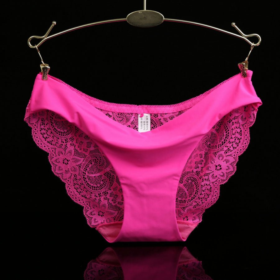 Flutterby Sparkle - The Nevermore Lingerie Sexy Mesh Lace Underwear low waist brief – Unique Underwear for Women by Nevermore Lifestyle & Tech | L Rose red