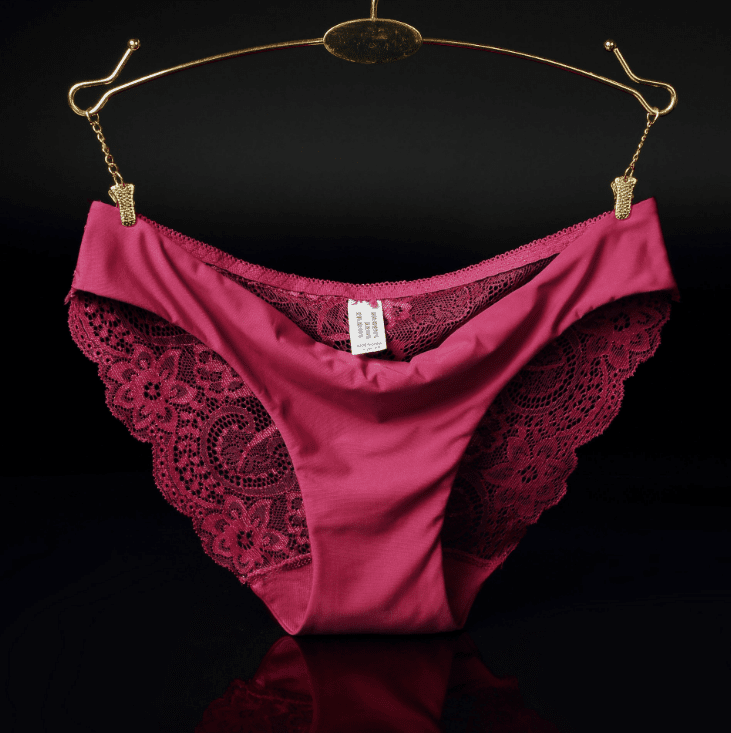 Flutterby Sparkle - The Nevermore Lingerie Sexy Mesh Lace Underwear low waist brief – Unique Underwear for Women by Nevermore Lifestyle & Tech | L Wine red
