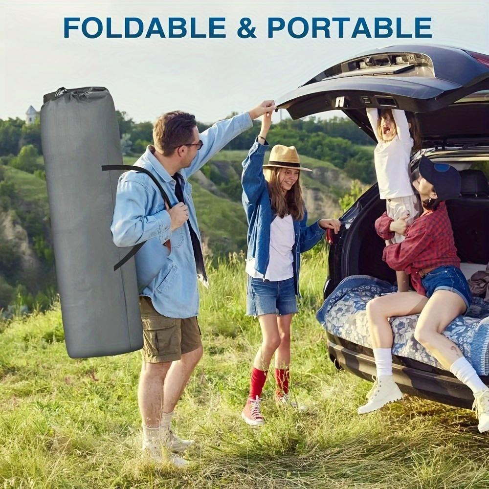 Black Heavy-duty Foldable Camping Bed With A Storage Bag, Suitable For Travel, Office Use, And RV Trips.