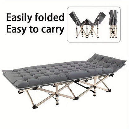 FoldEase - Gray Foldable Camping Bed by The Nevermore