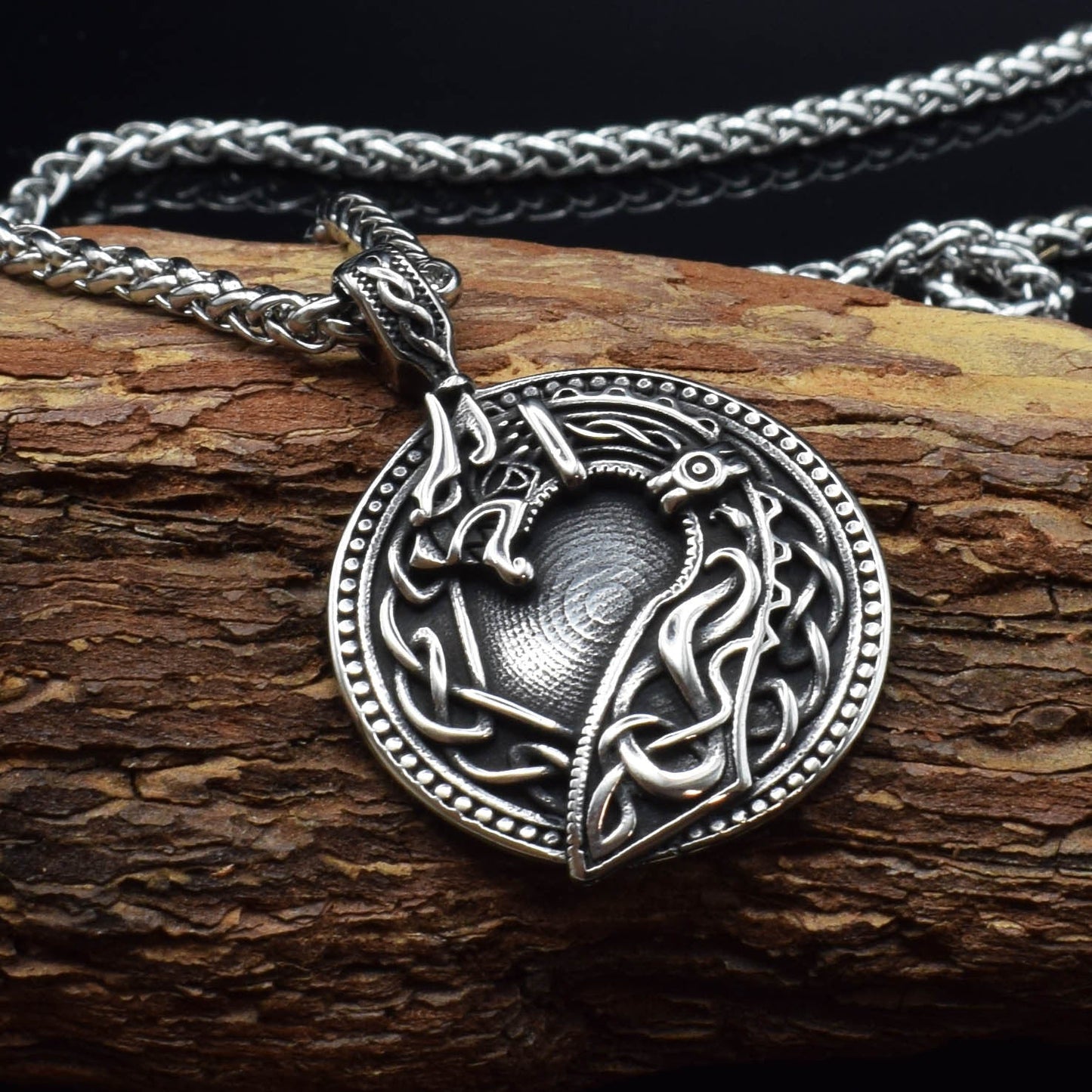 Frederick Dreadfrost - Gothic Pendant Necklace by The Nevermore – Unique Gothic Jewelry by Nevermore Lifestyle & Tech | Pendantnecklace Steel color