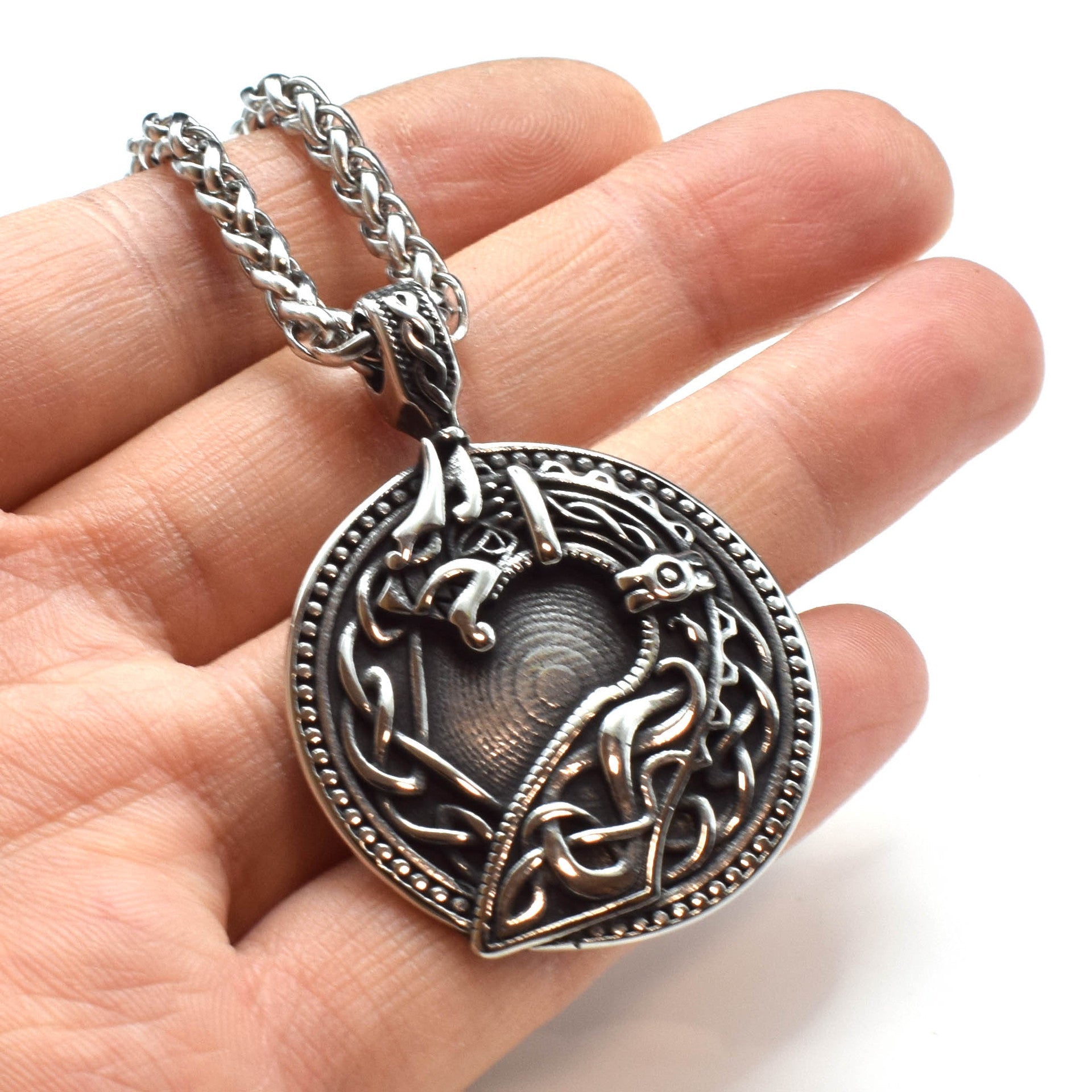 Frederick Dreadfrost - Gothic Pendant Necklace by The Nevermore – Unique Gothic Jewelry by Nevermore Lifestyle & Tech | Pendantnecklace Steel color