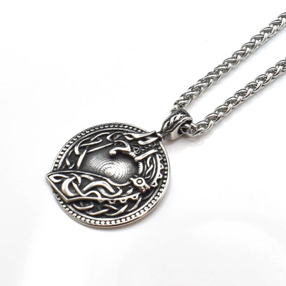 Frederick Dreadfrost - Gothic Pendant Necklace by The Nevermore – Unique Gothic Jewelry by Nevermore Lifestyle & Tech | Pendantnecklace Steel color