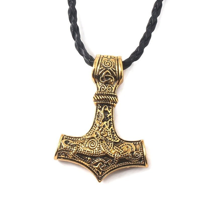 Fritjof Thor’s Hammer - Norse Viking Pendant by The Nevermore – Unique Gothic Jewelry by Nevermore Lifestyle & Tech | Gold