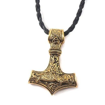 Fritjof Thor’s Hammer - Norse Viking Pendant by The Nevermore – Unique Gothic Jewelry by Nevermore Lifestyle & Tech | Gold