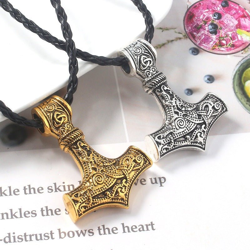 Fritjof Thor’s Hammer - Norse Viking Pendant by The Nevermore – Unique Gothic Jewelry by Nevermore Lifestyle & Tech | Gold