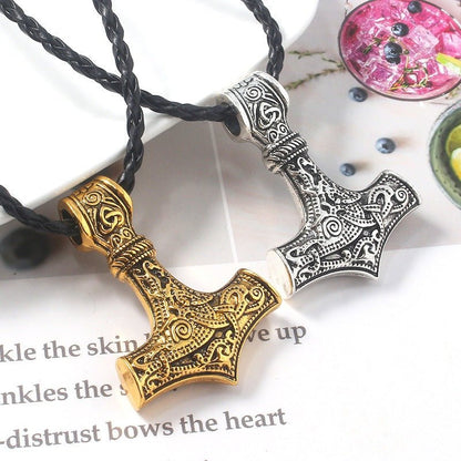 Fritjof Thor’s Hammer - Norse Viking Pendant by The Nevermore – Unique Gothic Jewelry by Nevermore Lifestyle & Tech | Gold