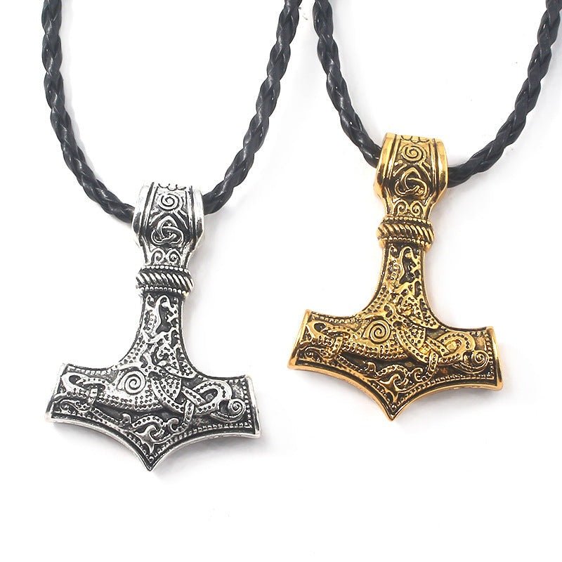 Fritjof Thor’s Hammer - Norse Viking Pendant by The Nevermore – Unique Gothic Jewelry by Nevermore Lifestyle & Tech | Gold