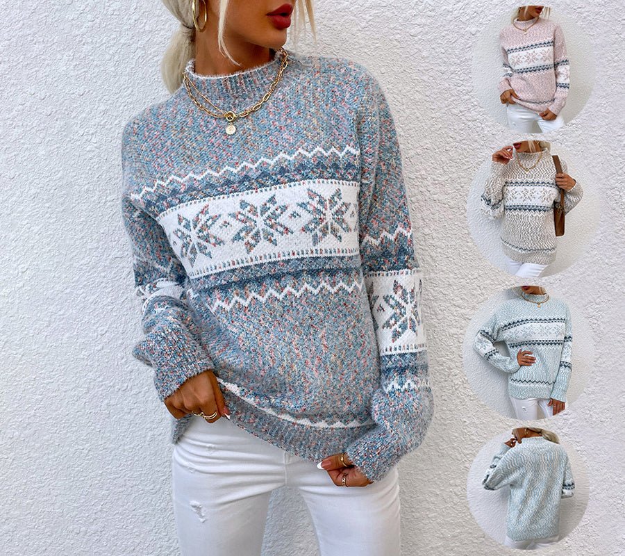 Frosted Carol – Winter Snowflake Sweater by The Nevermore – Unique Christmas by Nevermore Lifestyle & Tech | 2XL Pink
