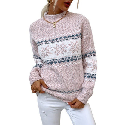 Frosted Carol – Winter Snowflake Sweater by The Nevermore – Unique Christmas by Nevermore Lifestyle & Tech | 2XL Pink