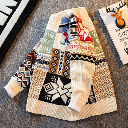 FrostVelvet Knit - Men's Winter Fleece Sweater by The Nevermore – Unique Sweaters for Men by Nevermore Lifestyle & Tech | 2XL JM24 Apricot With Velvet