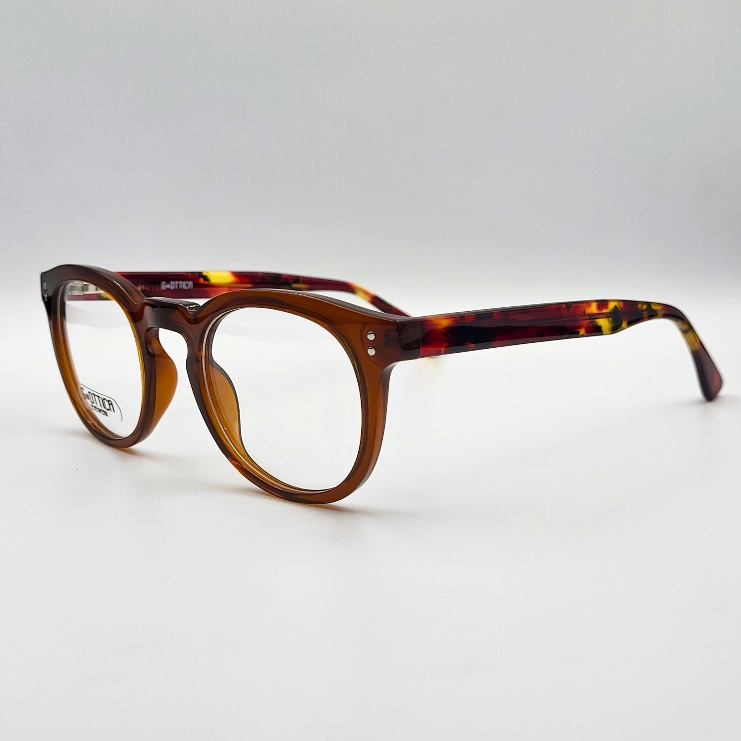 G - OTTICA 883214 - Brown Round Eyeglasses by The Nevermore – Unique Eyeglasses by Nevermore Lifestyle & Tech |